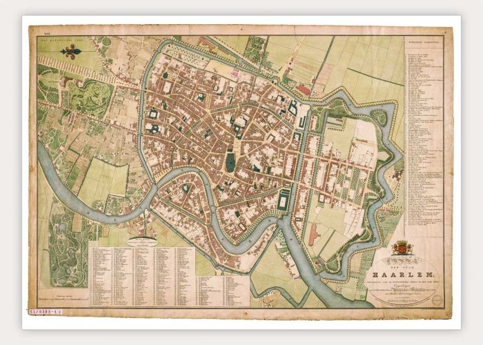 Haarlem - oude kaart van Nautz