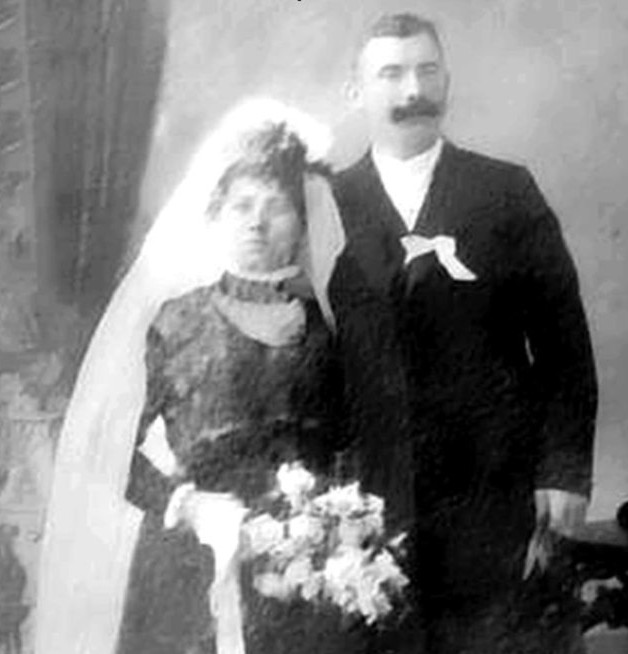 Huwelijksfoto Heinrich Venn en Katharina Kloos.